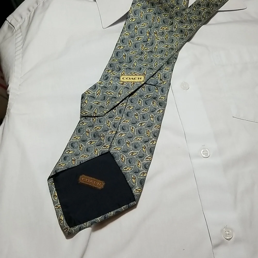 Coach 100% silk necktie